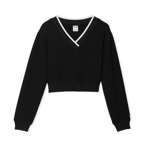 PINK Victoria’s Secret fleece v neck pullover NWT